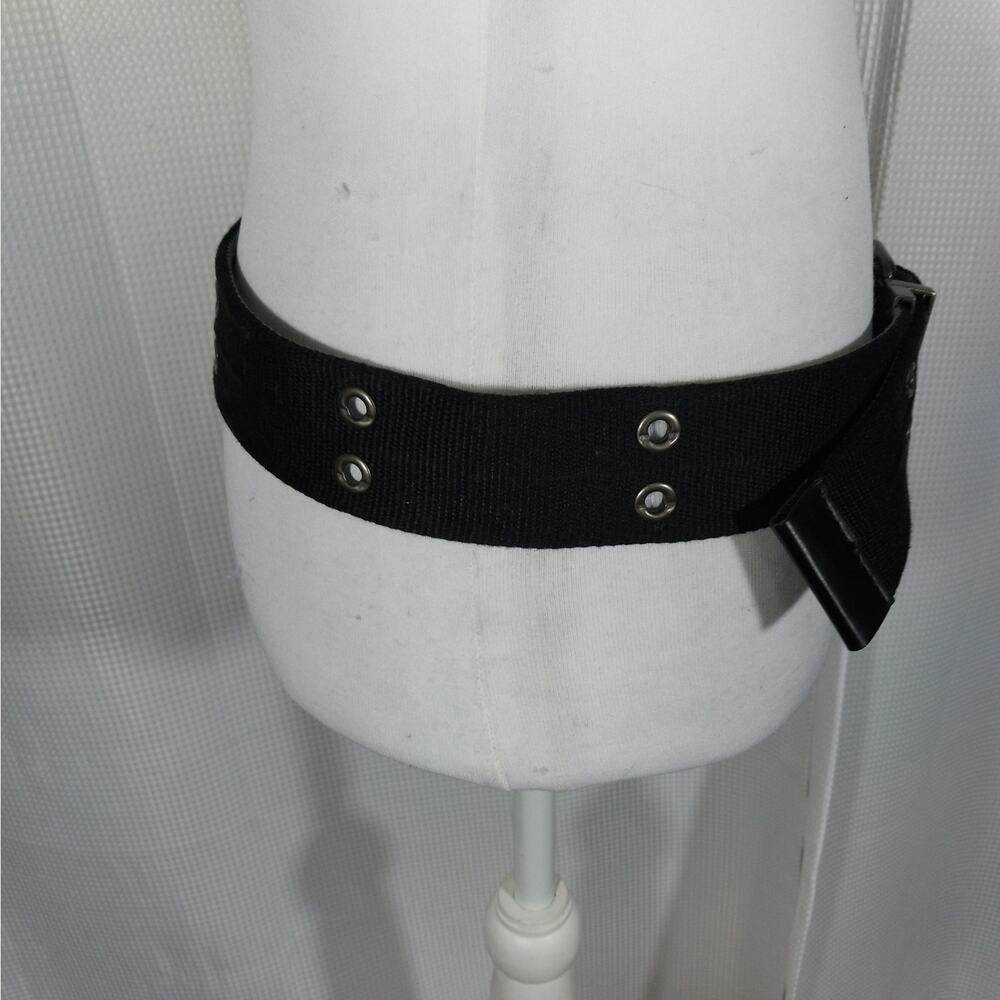 NWT! AEROPOSTALE! BLACK, GRAY REVERSIBLE RIVETED DETAIL MIDNIGHT BUCKLE BELT! M - Picture 5 of 16